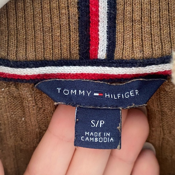 Tommy Hilfiger Zip Up Cable Knit Sweater - Picture 3 of 5
